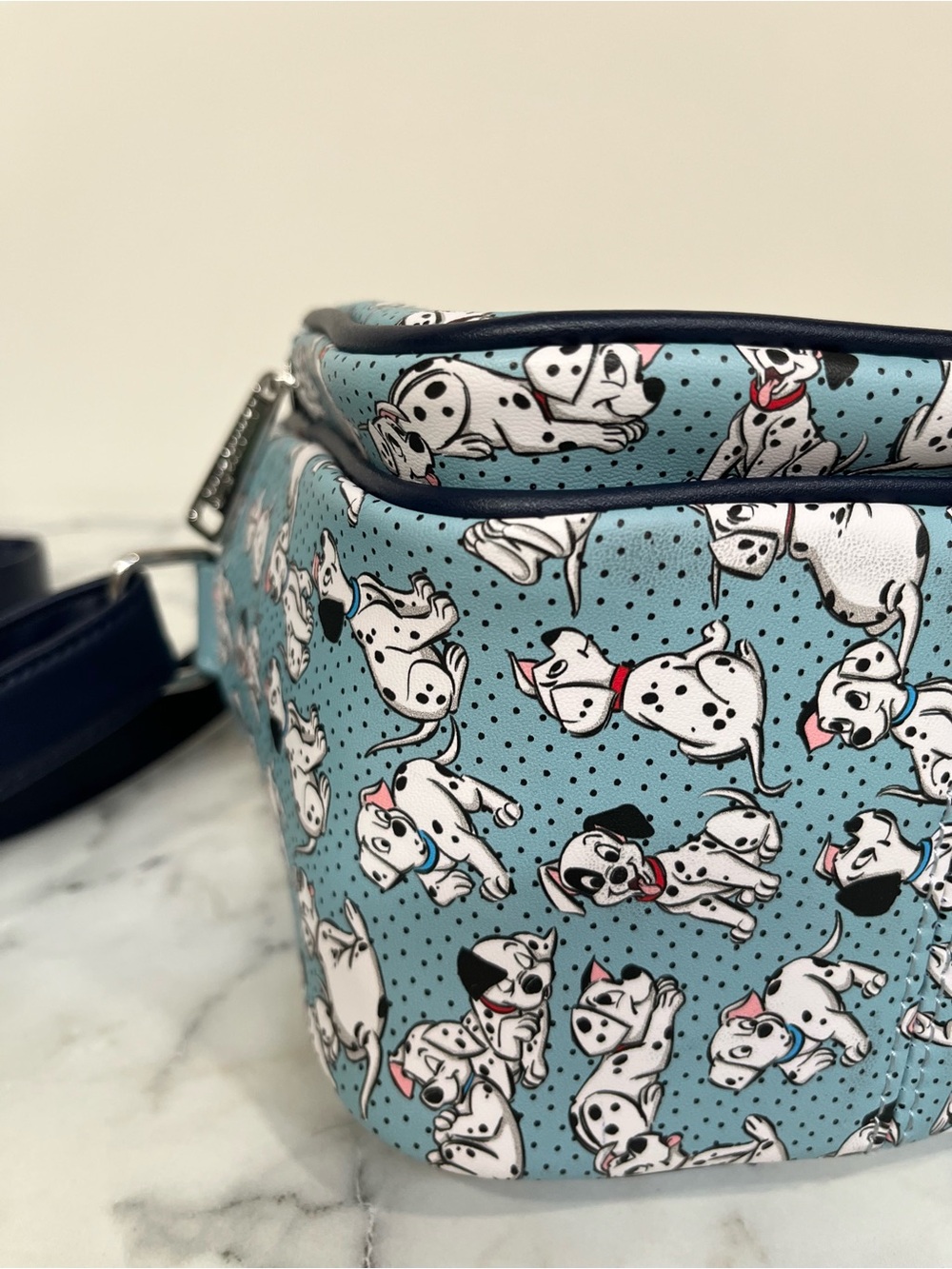 Loungefly Disney 101 Dalmatians Light Blue Crossbody Bag - Picture 12 of 13
